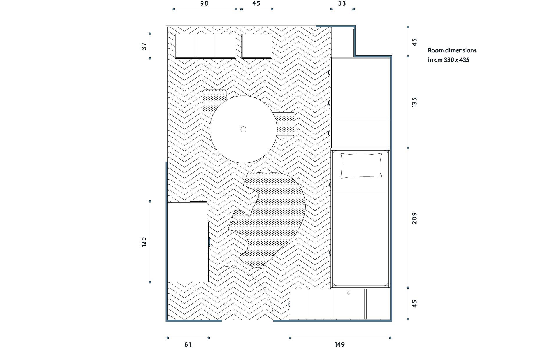 PLATTEGROND KAMER 3 Bed Habits